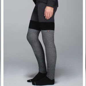 Lululemon After Asana Sock Lurex Binder Black Ghost Merino Wool